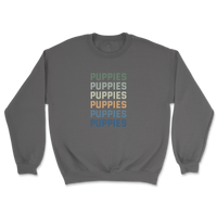 Puppies Colorful Vertical Text Sweatshirt