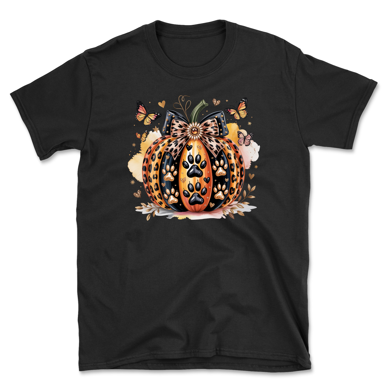 Dog Paw Pumpkin T-Shirt