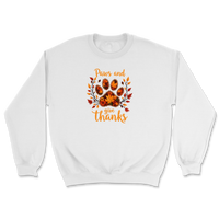 Dog Paw Floral Thanksgiving Day Sweatshirt