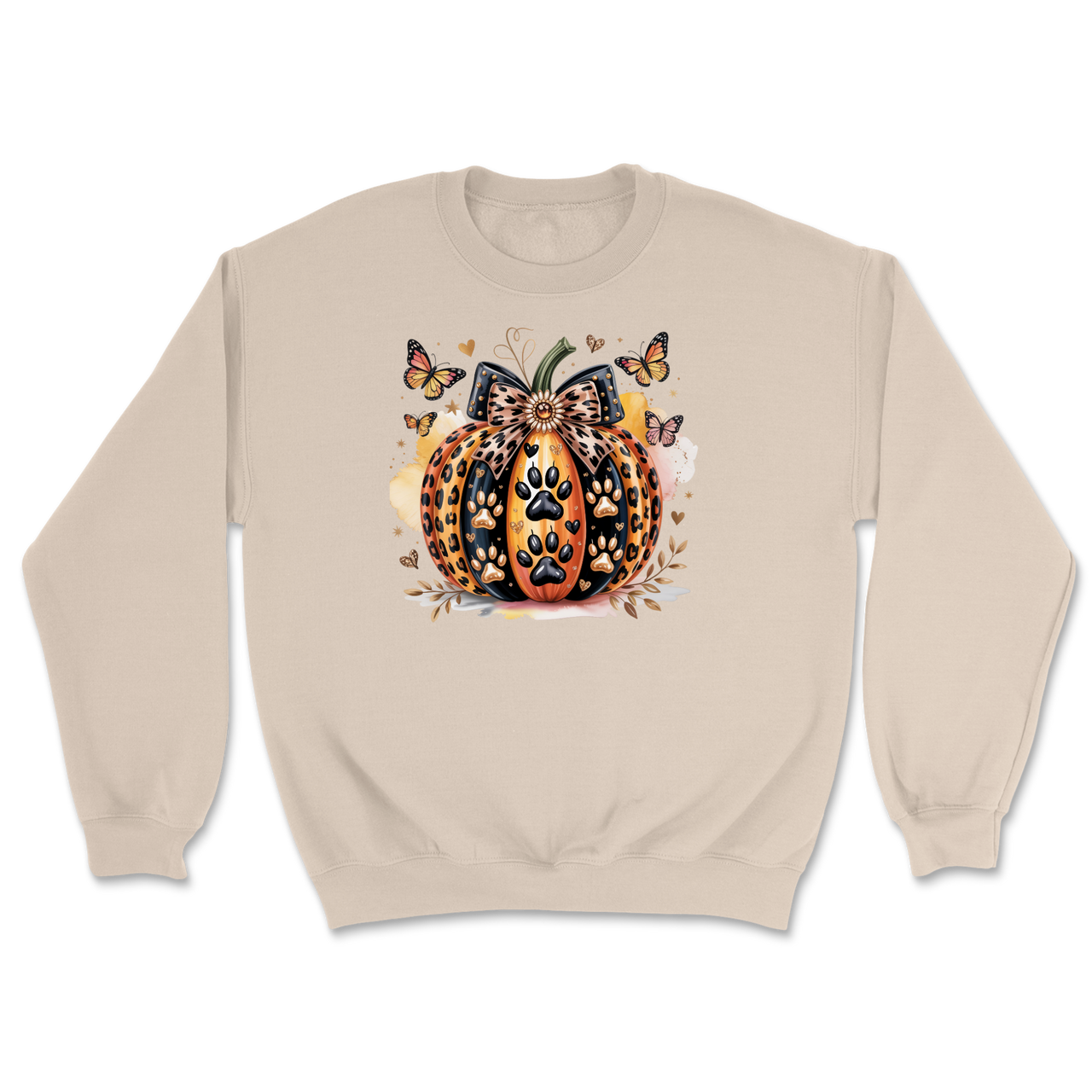 Dog Paw Pumpkin Sweatshirt