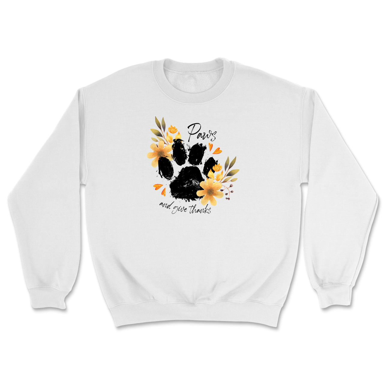 Paws and Give Thanks Floral Sweatshirt