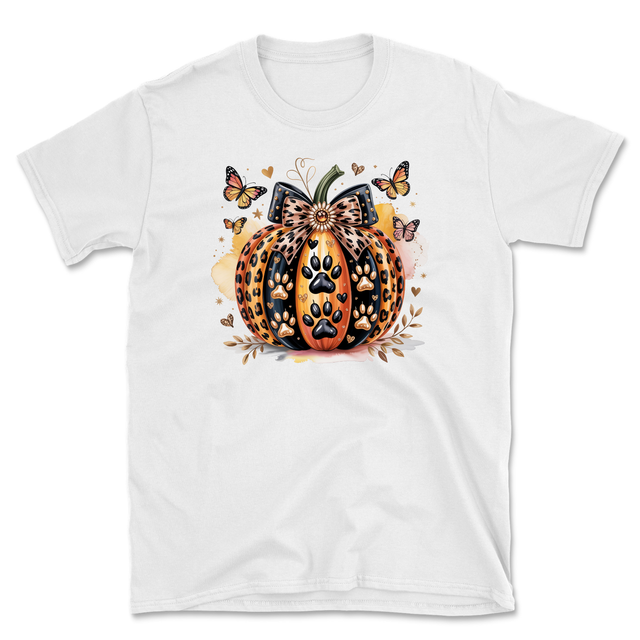 Dog Paw Pumpkin T-Shirt