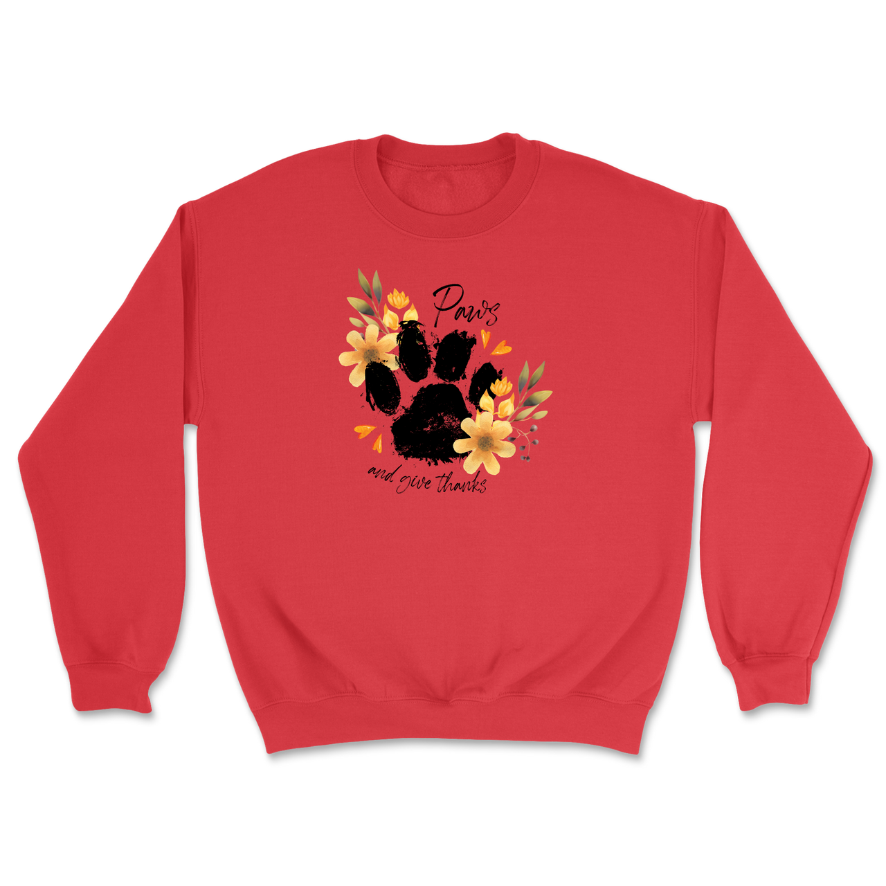 Paws and Give Thanks Floral Sweatshirt