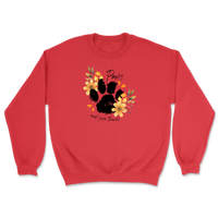 Paws and Give Thanks Floral Sweatshirt