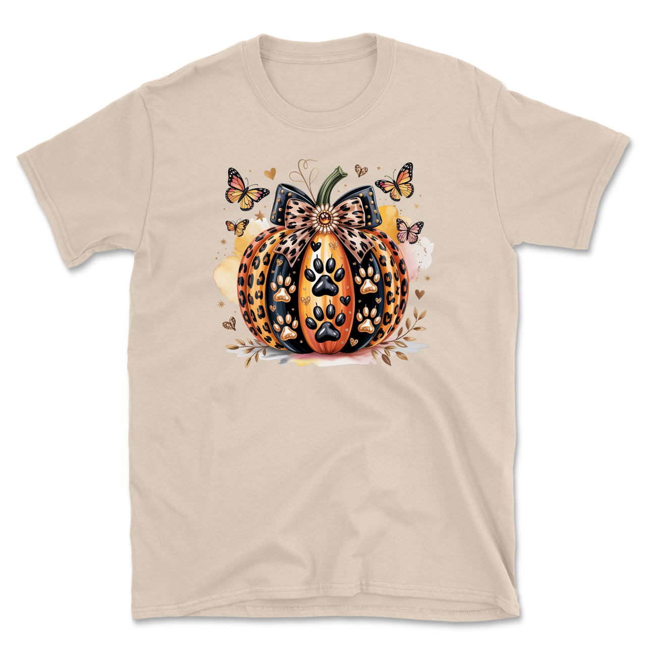 Dog Paw Pumpkin T-Shirt