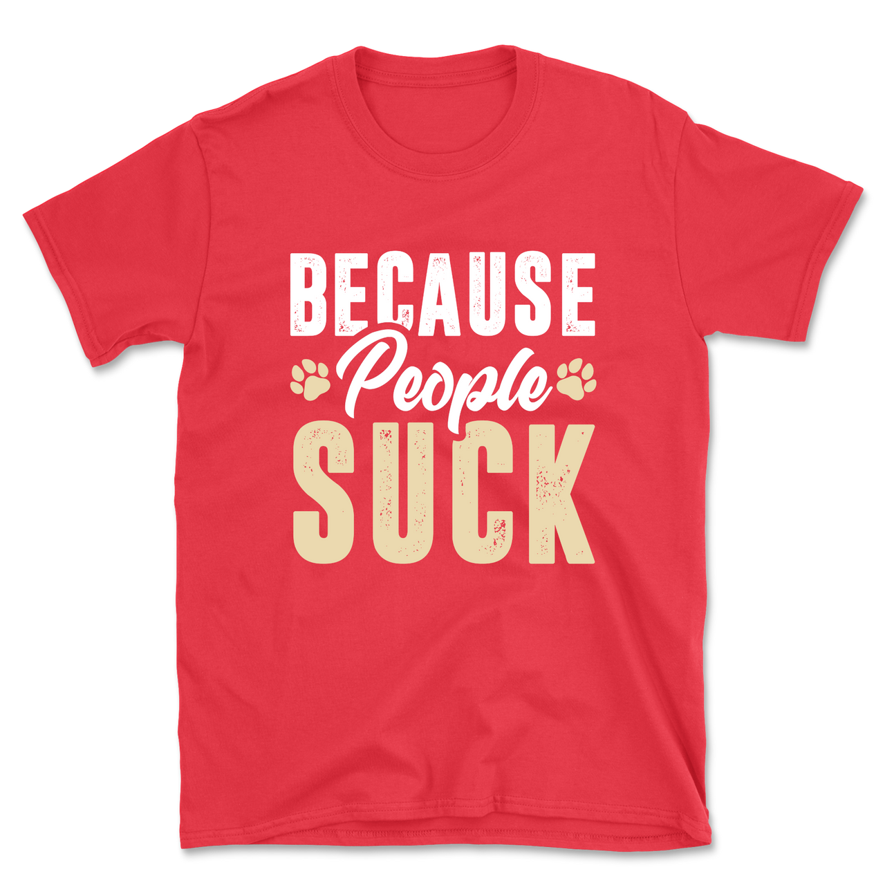 Dogs Over People Paw Print T-Shirt