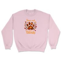 Dog Paw Floral Thanksgiving Day Sweatshirt