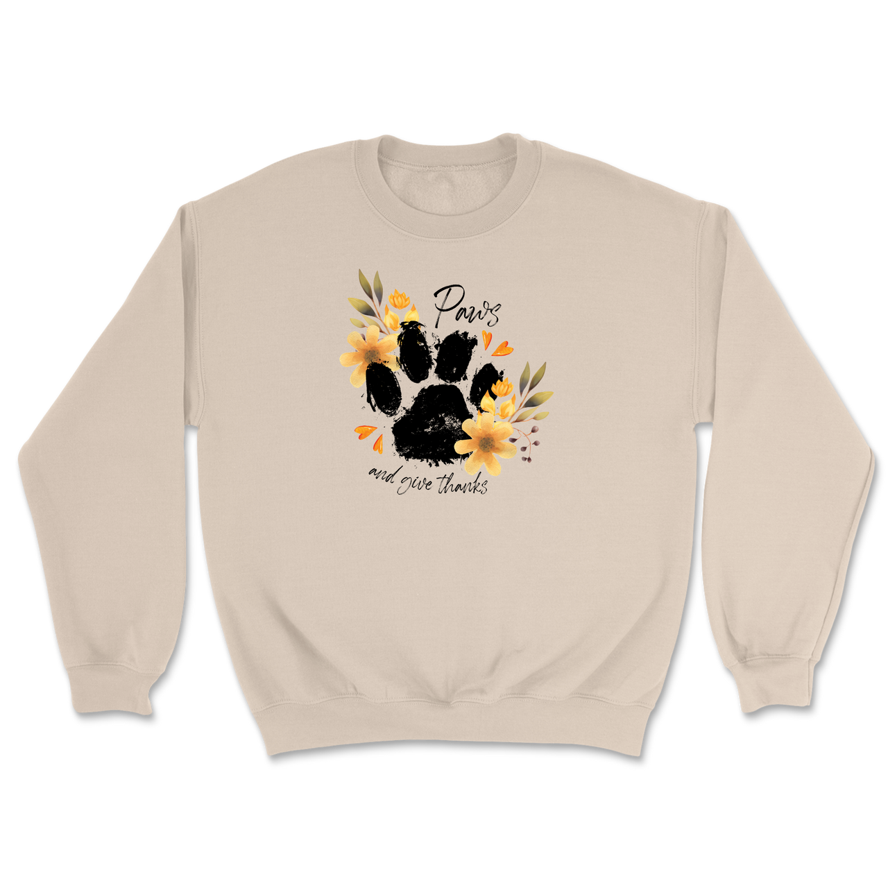 Paws and Give Thanks Floral Sweatshirt