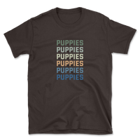 Puppies Colorful Vertical Text T-Shirt