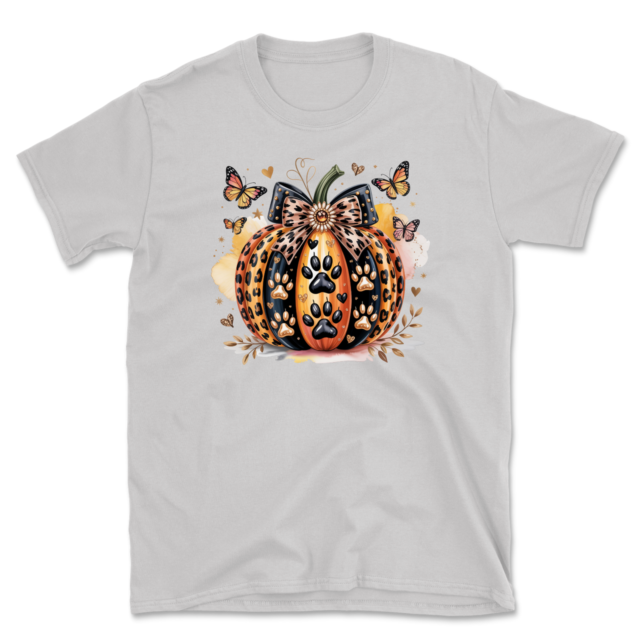 Dog Paw Pumpkin T-Shirt