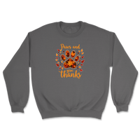 Dog Paw Floral Thanksgiving Day Sweatshirt