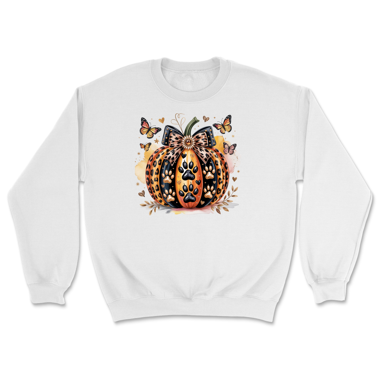 Dog Paw Pumpkin Sweatshirt