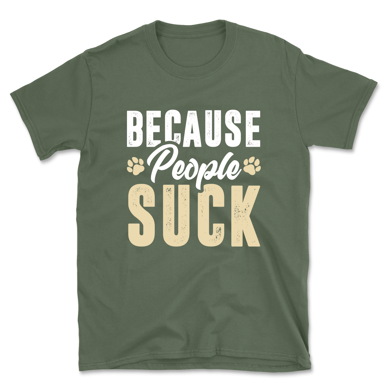 Dogs Over People Paw Print T-Shirt