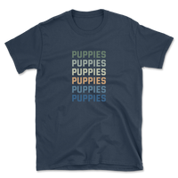 Puppies Colorful Vertical Text T-Shirt