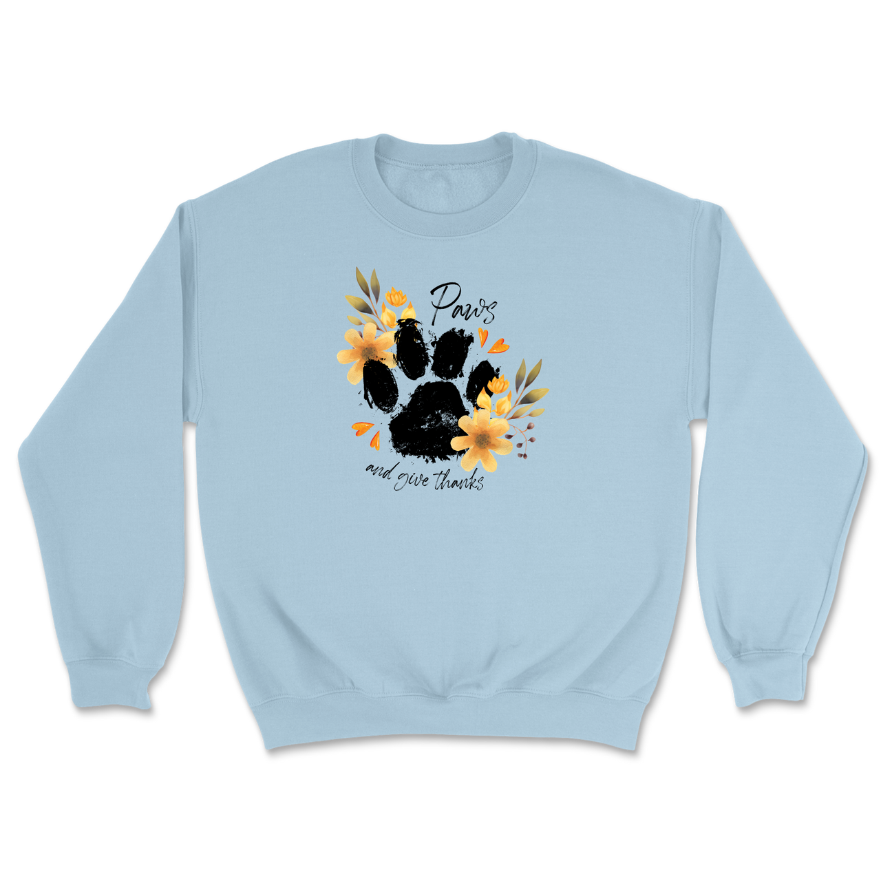 Paws and Give Thanks Floral Sweatshirt