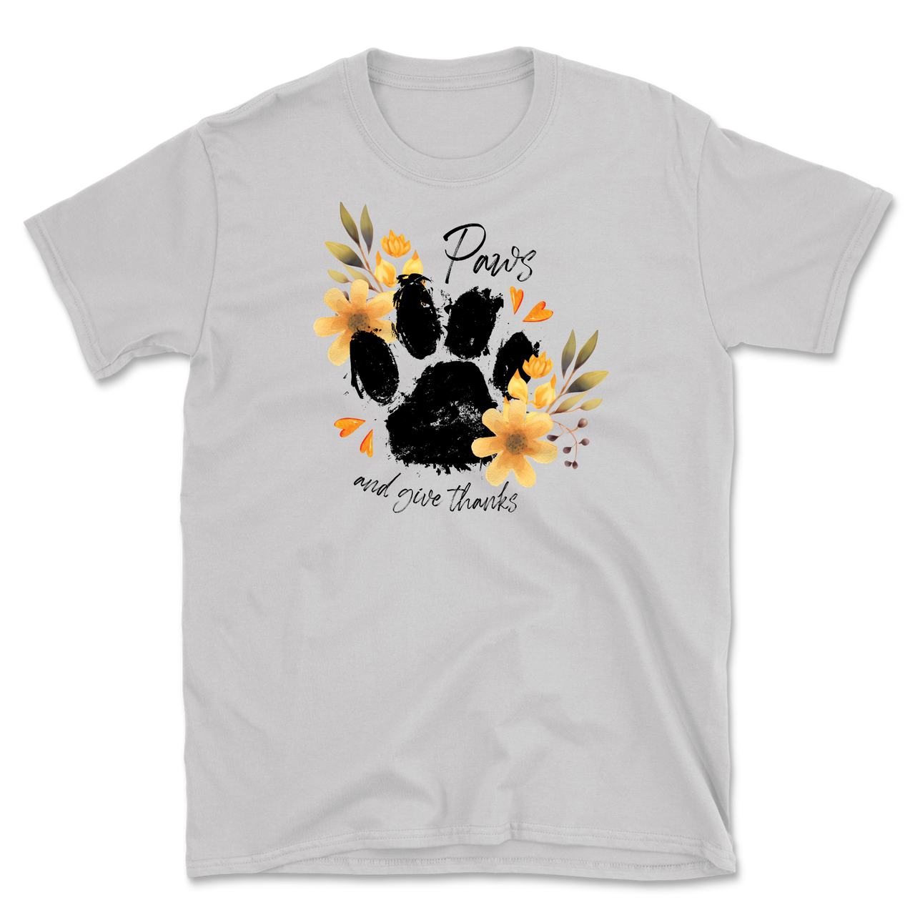 Paws and Give Thanks Floral T-Shirt