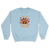 Dog Paw Floral Thanksgiving Day Sweatshirt