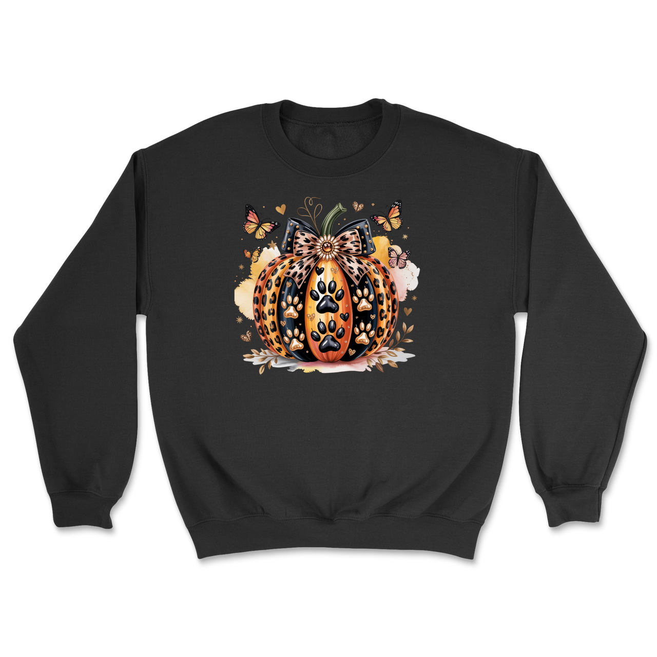 Dog Paw Pumpkin Sweatshirt
