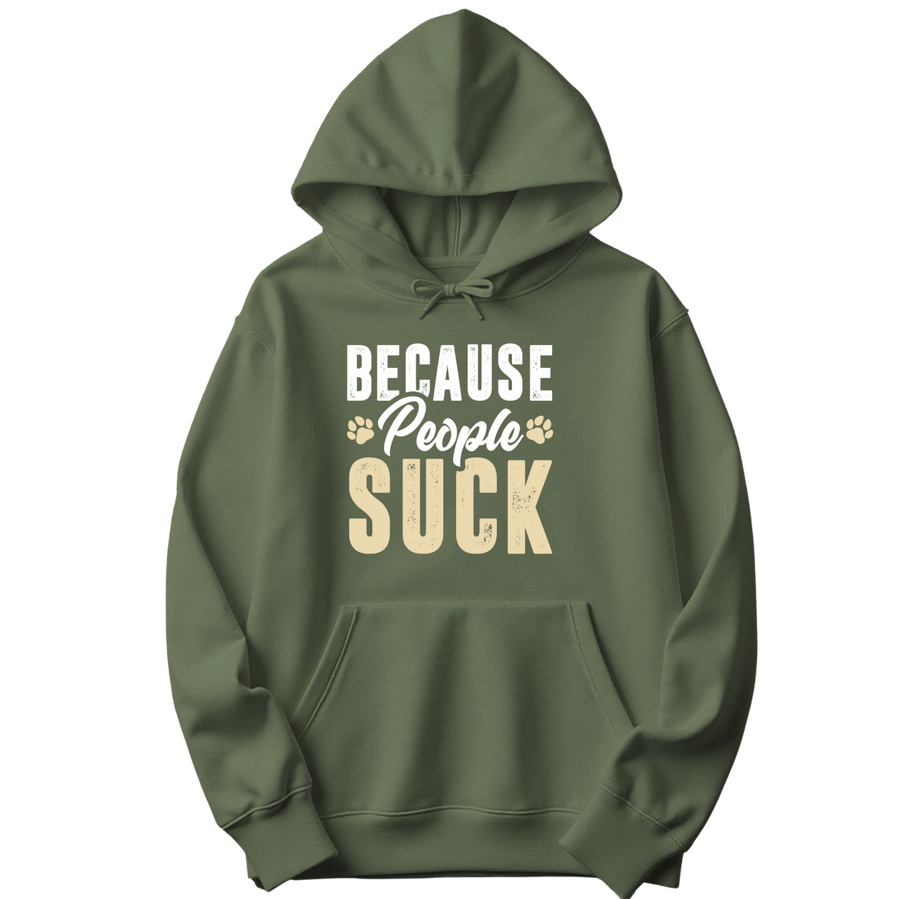 Dogs Over People Paw Print Hoodie