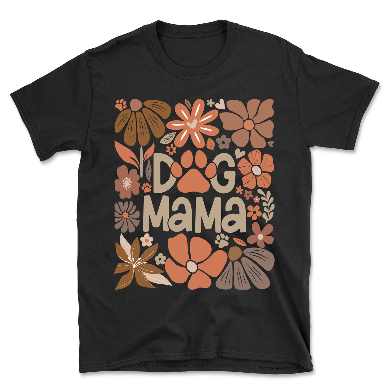 Dog Mama Flower Boho T-Shirt