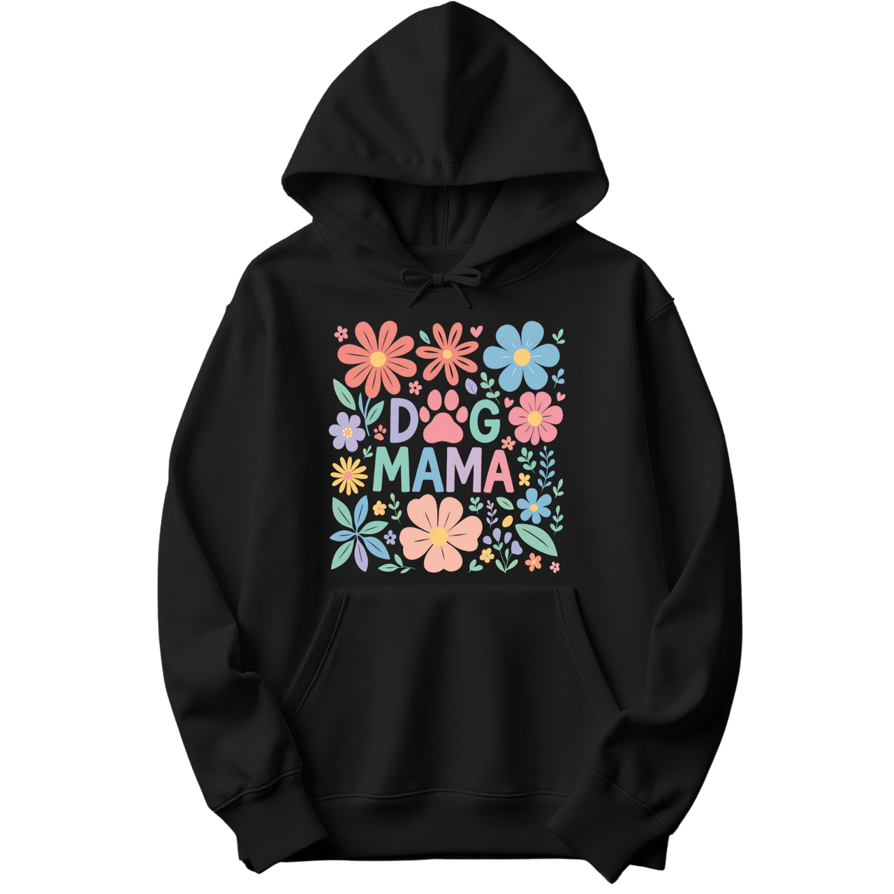 Dog Mama Floral Hoodie