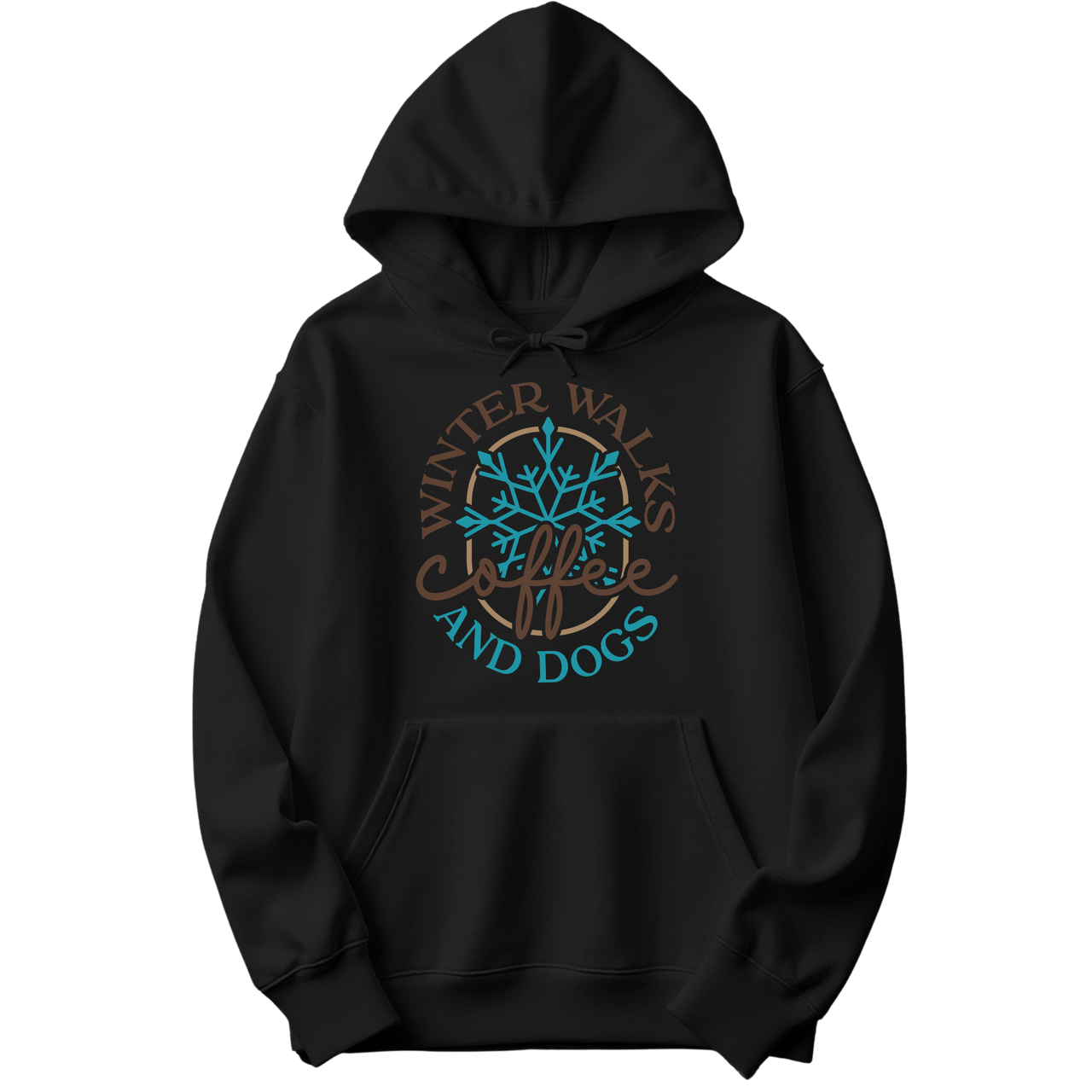 Winter Walks Coffee And Dogs Hoodie