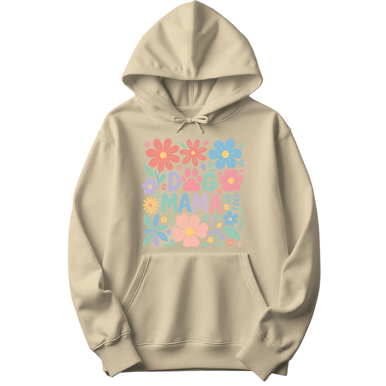 Dog Mama Floral Hoodie