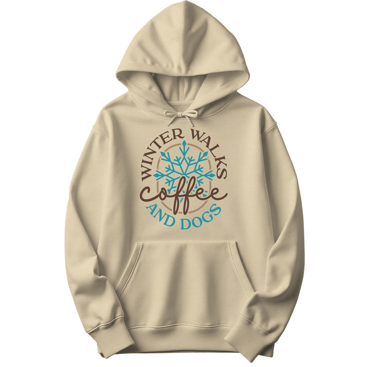 Winter Walks Coffee And Dogs Hoodie