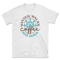 Winter Walks Coffee And Dogs T-Shirt