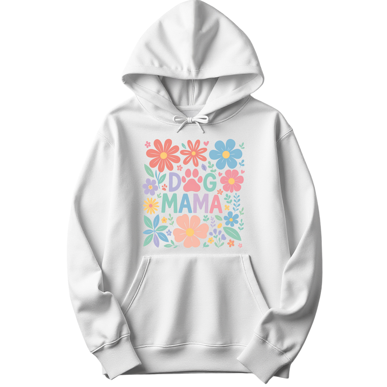 Dog Mama Floral Hoodie