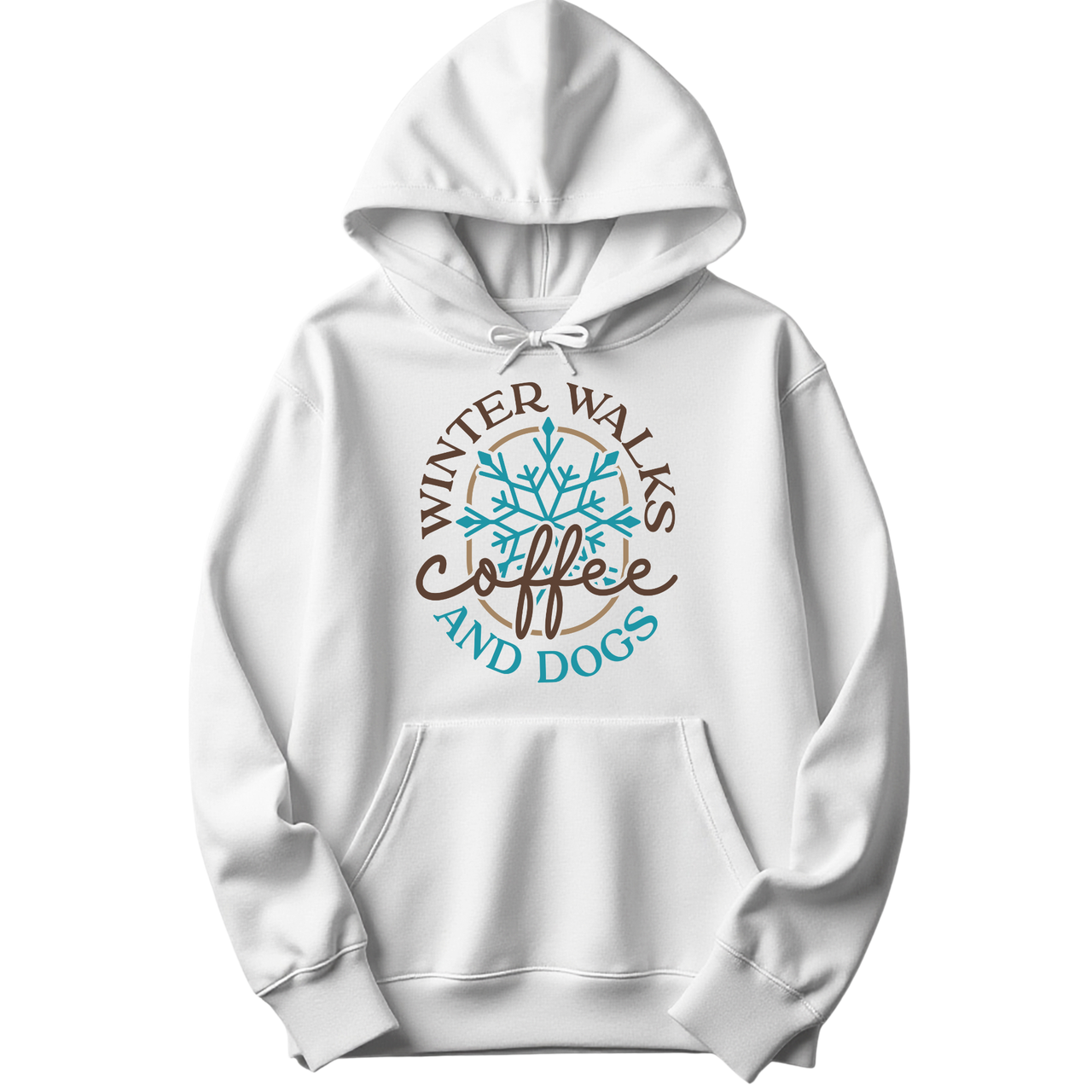Winter Walks Coffee And Dogs Hoodie