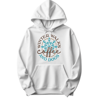Winter Walks Coffee And Dogs Hoodie