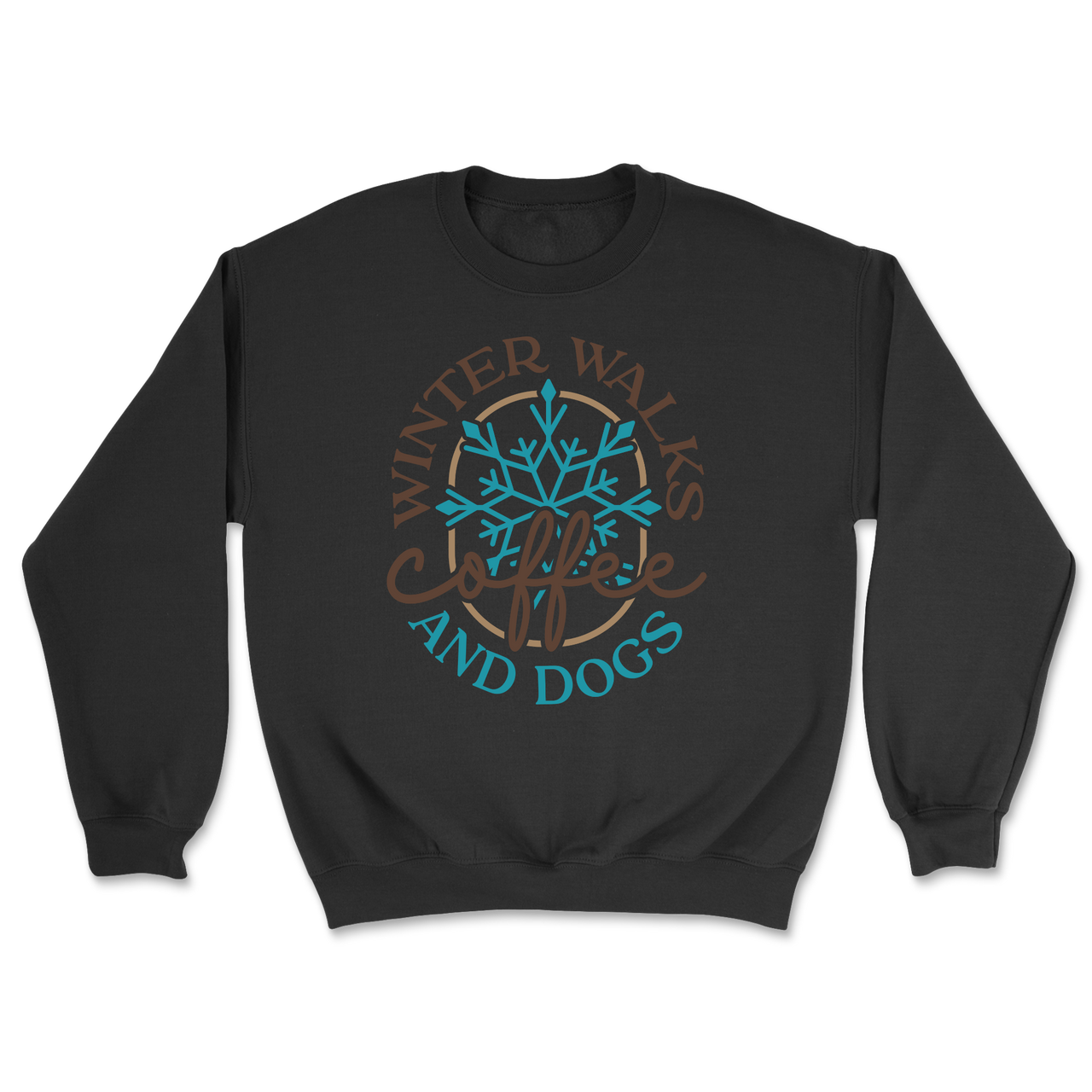 Winter Walks Coffee And Dogs Sweatshirt