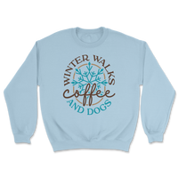 Winter Walks Coffee And Dogs Sweatshirt