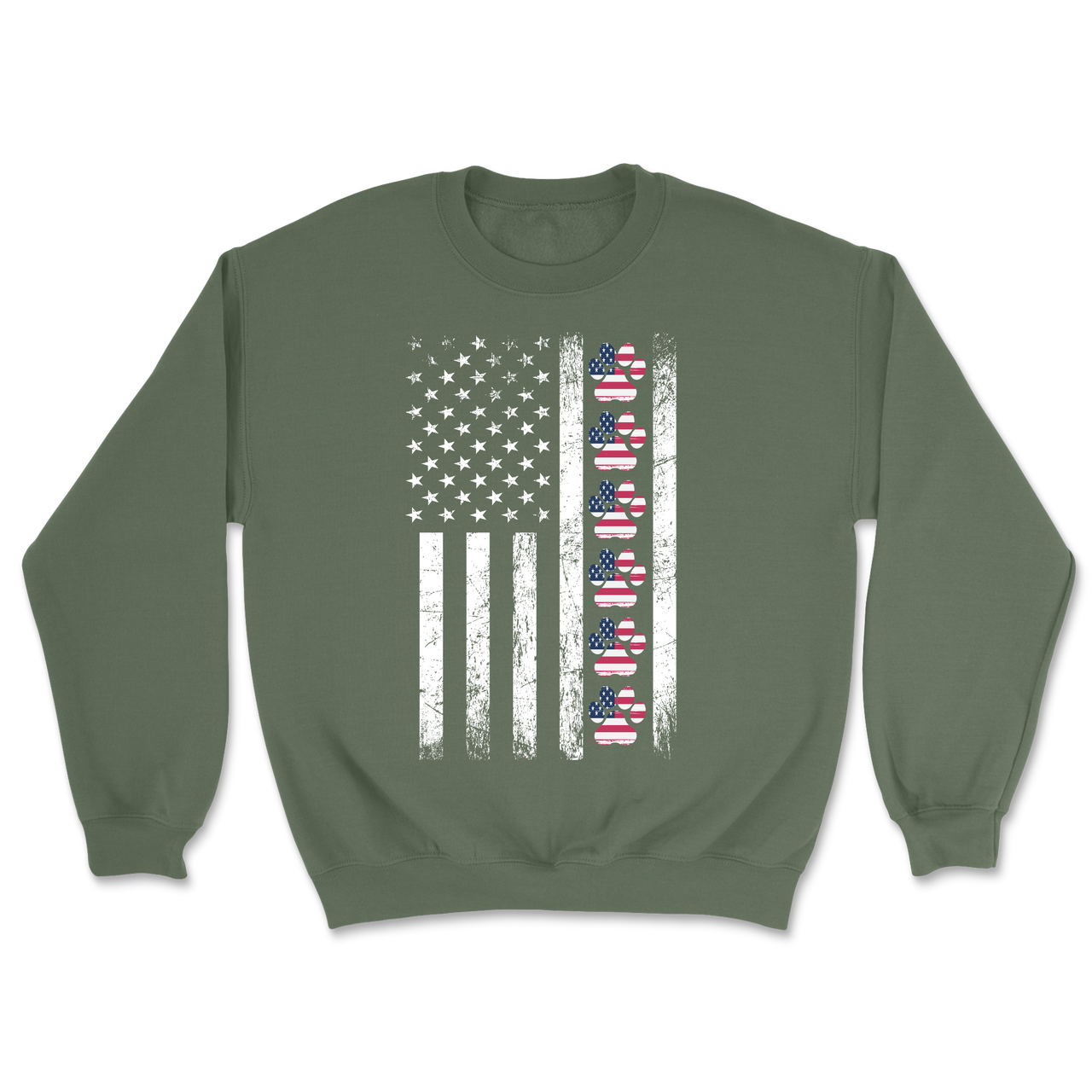 Paw American Flag - Sweatshirt