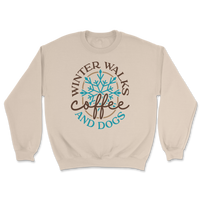 Winter Walks Coffee And Dogs Sweatshirt