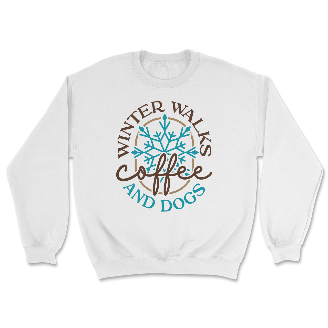 Winter Walks Coffee And Dogs Sweatshirt