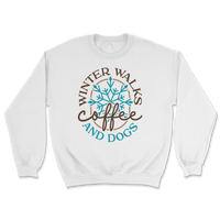 Winter Walks Coffee And Dogs Sweatshirt